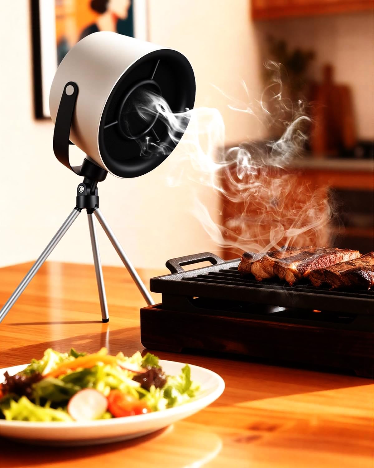 Amazon.co.jp: 卓上レンジフード おうち焼肉の煙対策に 卓上換気扇